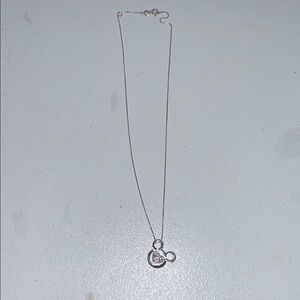 Mickey Silver Pendant Necklace